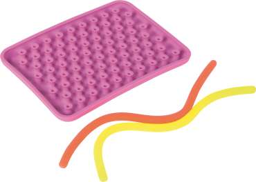 Sansemåtte med snore – taktil og sensorisk måtte til finmotorik og sanseoplevelser for børn.

