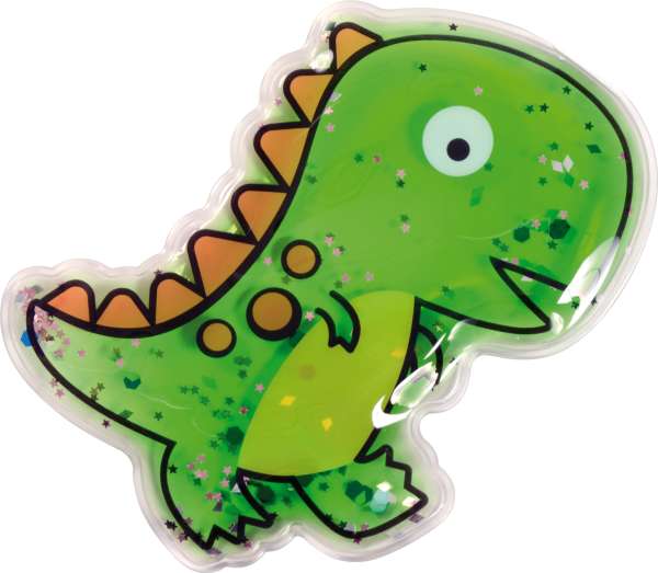 Grøn Liquid Shapes dinosaur – blød figur med bevægelig væske

