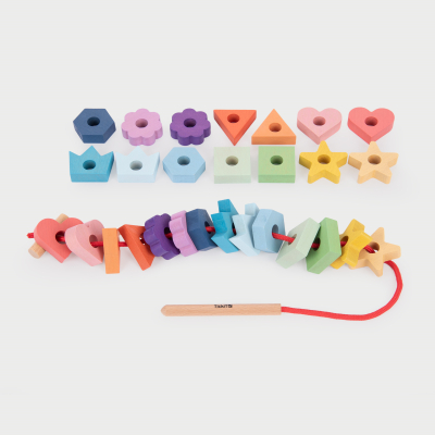 tickit® Regnbuefarvede kæmpeperler i træ