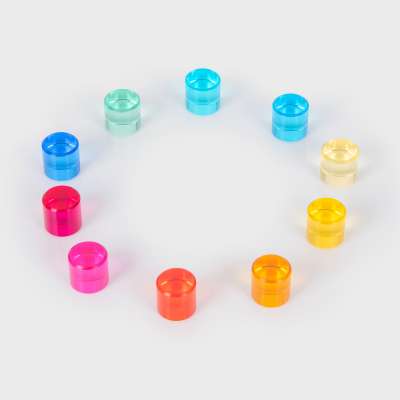 Tickit Gem Circles i cirkel – transparente farvede byggeklodser


