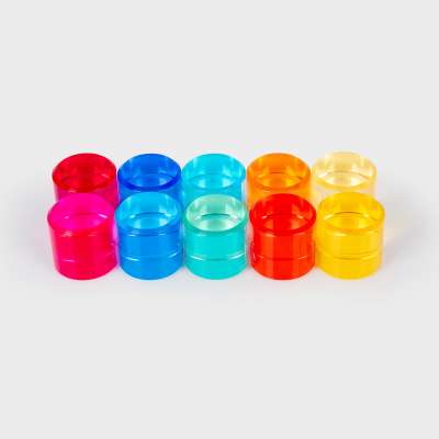 Tickit Gem Circles i flere farver – transparente byggeklodser



