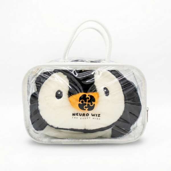 Pingvin bamsepude med tyngde i opbevaringstaske – nem at transportere


