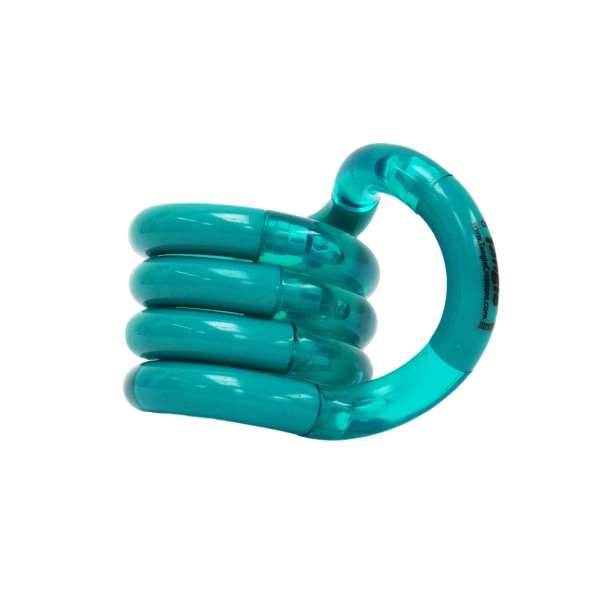 Palm Tangle Classic turkis – fleksibel fidget til hænderne der reducerer uro og øger koncentration

