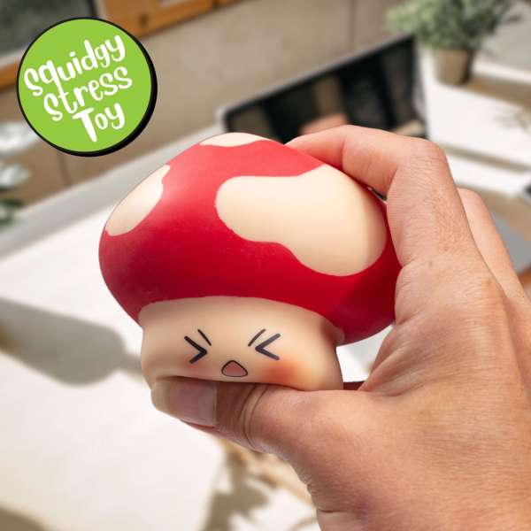 Stress Shroom i hånd – beroligende fidget legetøj


