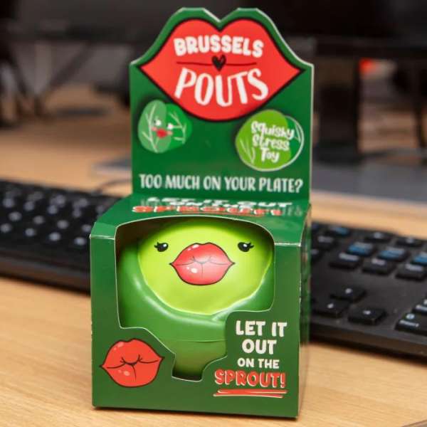 Rosenkål fidget i emballage – sjovt antistress klemmedyr til børn og voksne med behov for ro og sansestimulering

