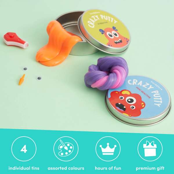 Farveskiftende putty, sæt med 4 stk.