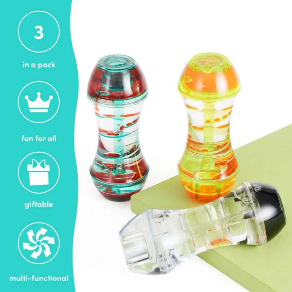 Spiral sanse-timeglas, sæt med 3 stk.