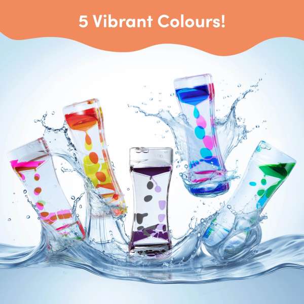 Mini sanse-timeglas, sæt med 5 stk.