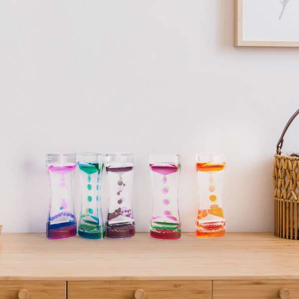 Mini sanse-timeglas, sæt med 5 stk.