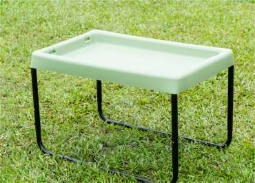 Lille tuff tray sanse-legebord med stel – kompakt legebord til børn


