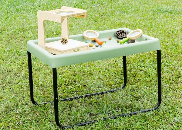 Lille tuff tray sanse-legebord – komplet sæt med stel og bakke