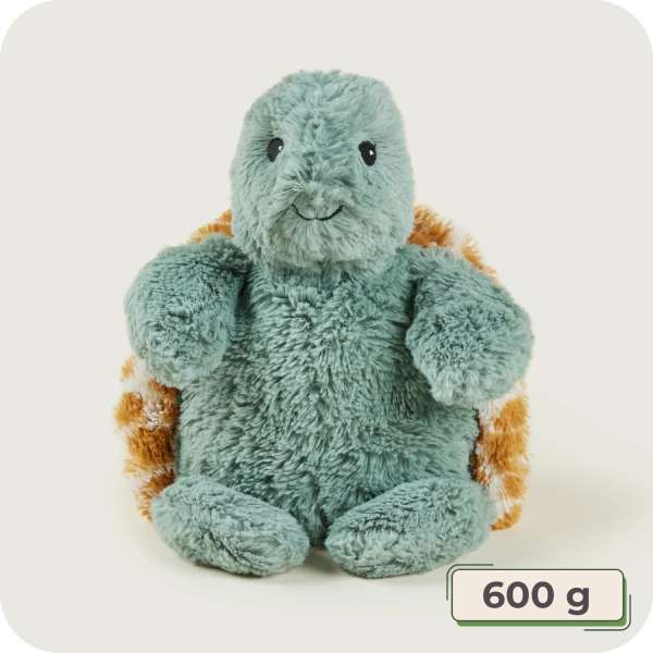 Sansebamse Warmies baby skildpadde 600 g – blød varmepude bamse


