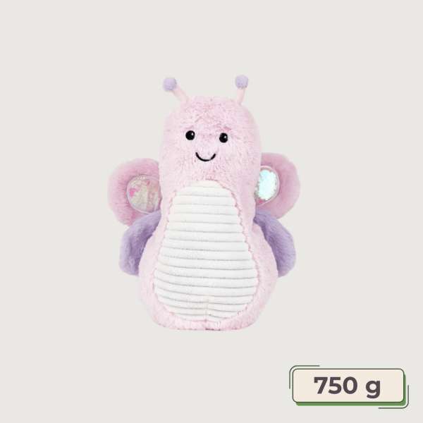 Sansebamse Warmies lyserød sommerfugl 750 g – blød varmepude bamse


