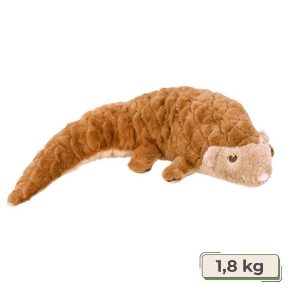 Sansebamse Pangolin Java 1,8 kg – vægtet bamse i brun med blødt og beroligende design

