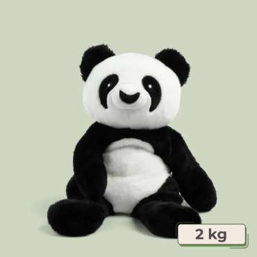 Pandaen Bowie tyngdebamse 2 kg – beroligende krammebamse

