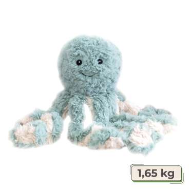 Blæksprutten Ollie 1,65 kg – blød tyngdebamse med arme

