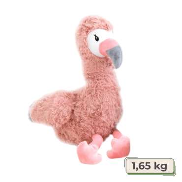 Flamingoen Francesca bamse – stor, blød flamingo med lange ben og rosa pels


