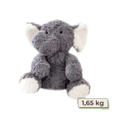 Elefanten Eleanor bamse – stor, blød elefant med grå pels og store ører

