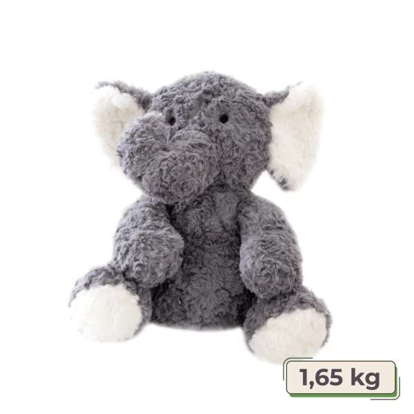 Elefanten Eleanor bamse – stor, blød elefant med grå pels og store ører

