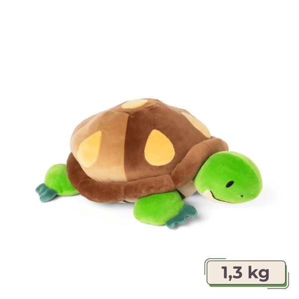 Skildpadde sansebamse med tyngde – blød tyngdebamse på 1,3 kg til ro og tryghed

