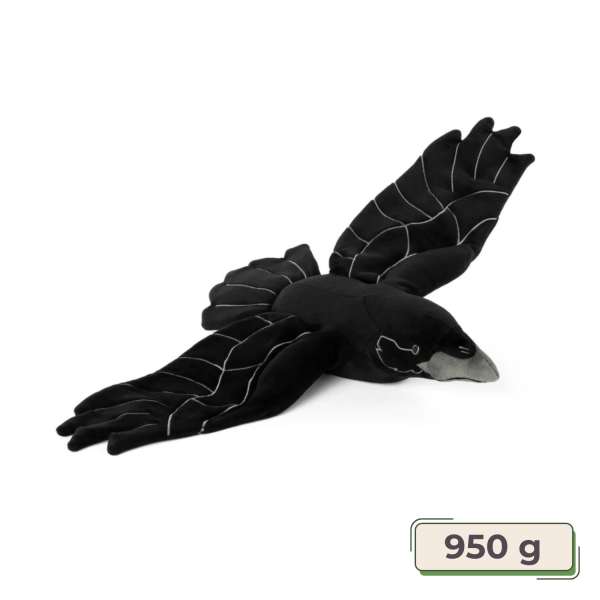 Tyngdebamse ravn med vægtlabel