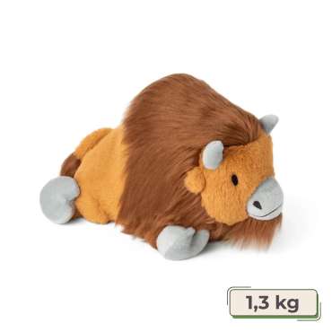 Bison sansebamse med tyngde og blød pels vist på neutral baggrund til sansestimulering og tryg kram