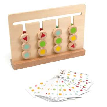 Andreu Toys farve- og formmatch – læringsspil med mønsterkort til børn.

