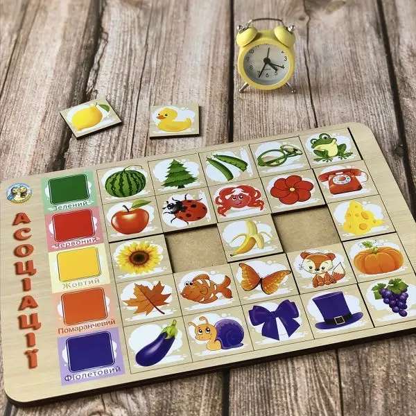 Farver associations-puslespil