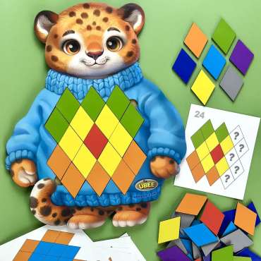 Gepard med mosaik-puslespil