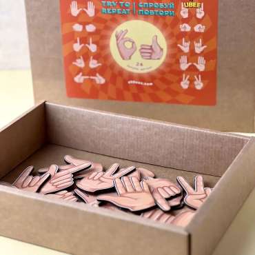 Spejlingsspil, håndtegn