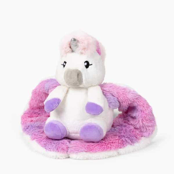 Enhjørningen Echo Hugaround med arm rundt om sig selv – krammebamse med tyngde til tryghed

