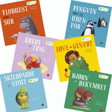 Mig og mine følelser bogpakke – 6 børnebøger om følelser, trivsel og social udvikling

