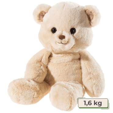 Bjørnen Lazlo Chillaxpal – stor, blød bamse i beige med beroligende effekt

