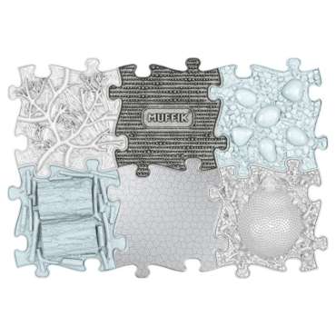 Muffik Vinter sanseplader sæt – taktile plader inspireret af sne og is til fodsans

