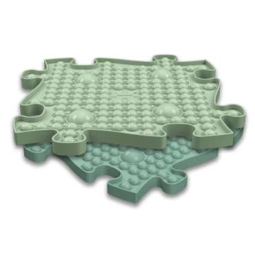 Muffik Pop It sanseplader – grønne taktile plader med bobler til fodsans og leg

