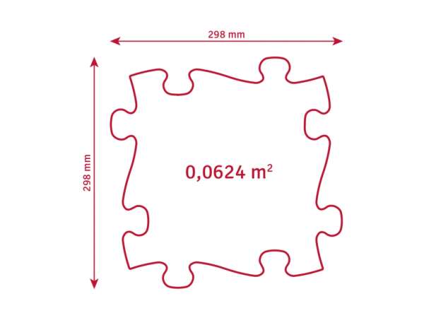 Muffik sanseplade mål 298 mm – modulopbygget sansegulv med popfunktion

