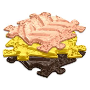 Muffik Traktorspor sanseplader – sæt med teksturerede plader til fodsans og motorik

