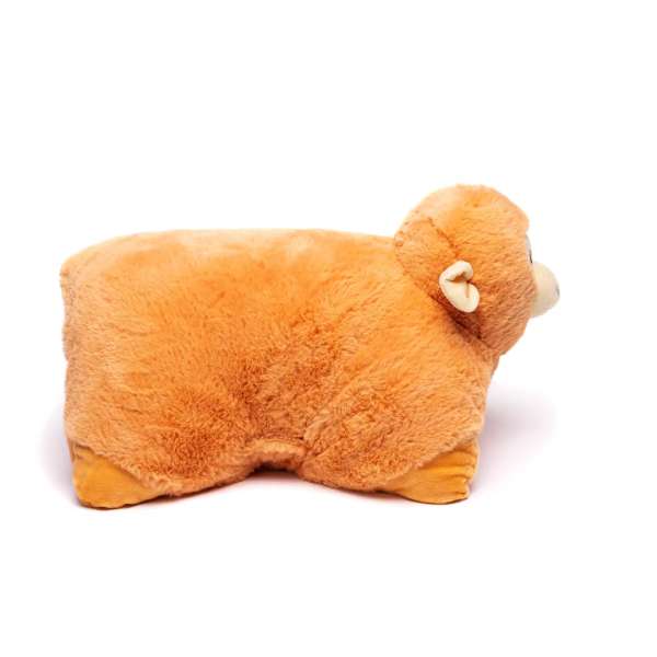 Abe tyngdepude brun/orange liggende – vægtet pude til sanselig støtte og komfort

