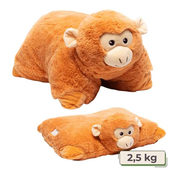 Abe tyngdepude brun/orange 2,5 kg – blød sansestimulerende pude med vægt til ro og afslapning

