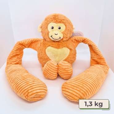 Abe Little Hugger vist stående med blød brun krop og arme klar til kram, velegnet som kramme- og sansebamse