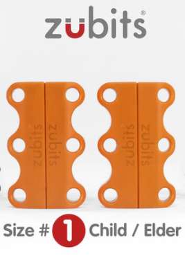 Zubits magnet snørebånd nr. 1 orange – smarte magnetlåse til sko for børn og ældre

