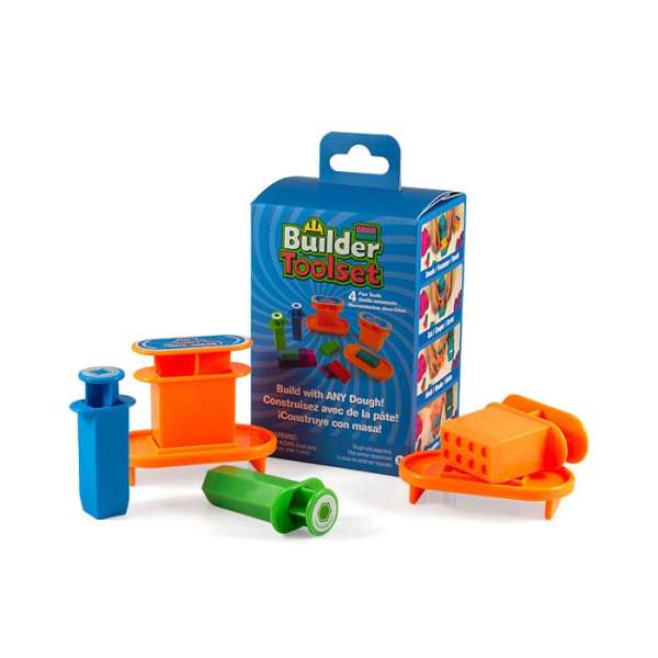 Mad Mattr Builder Toolset med klodsværktøj – kreativt sæt til sanselig leg og byggeri med modellermasse

