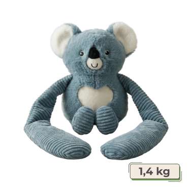 Koala Little Hugger tyngdebamse i blå 1,4 kg – blød bamse med lange arme til ro og sanselig regulering

