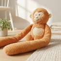Abe Little Hugger tyngdebamse i brun set forfra – sansestimulerende bamse til ro og afslapning

