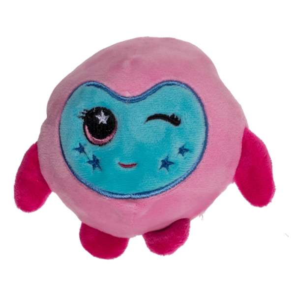 Squeezy bamse-bold pink – blød squeeze bamse til stressreduktion og sanselig leg

