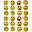24 emoji squeeze bolde – sæt med forskellige ansigtsudtryk
