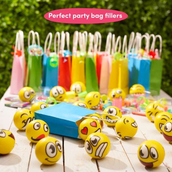 Emoji squeeze bolde i festmiljø – farverigt fidget legetøj
