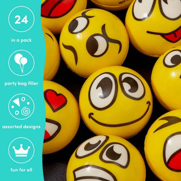 Emoji squeeze bolde close-up – mange forskellige emojis

