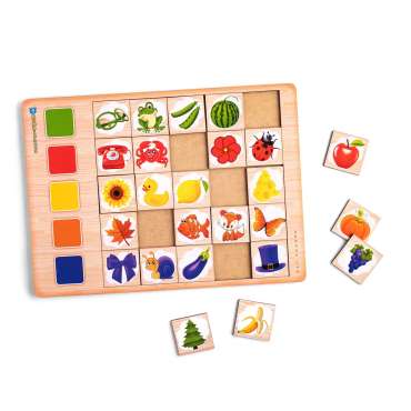 Træsorteringsspil – Farver og associationer