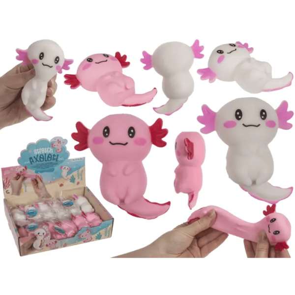 Stretchy axolotl med kvartssand